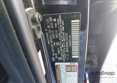 2020 Kia Rio Lx из США, поврежденный, VIN 3KPA24AD0LE335147